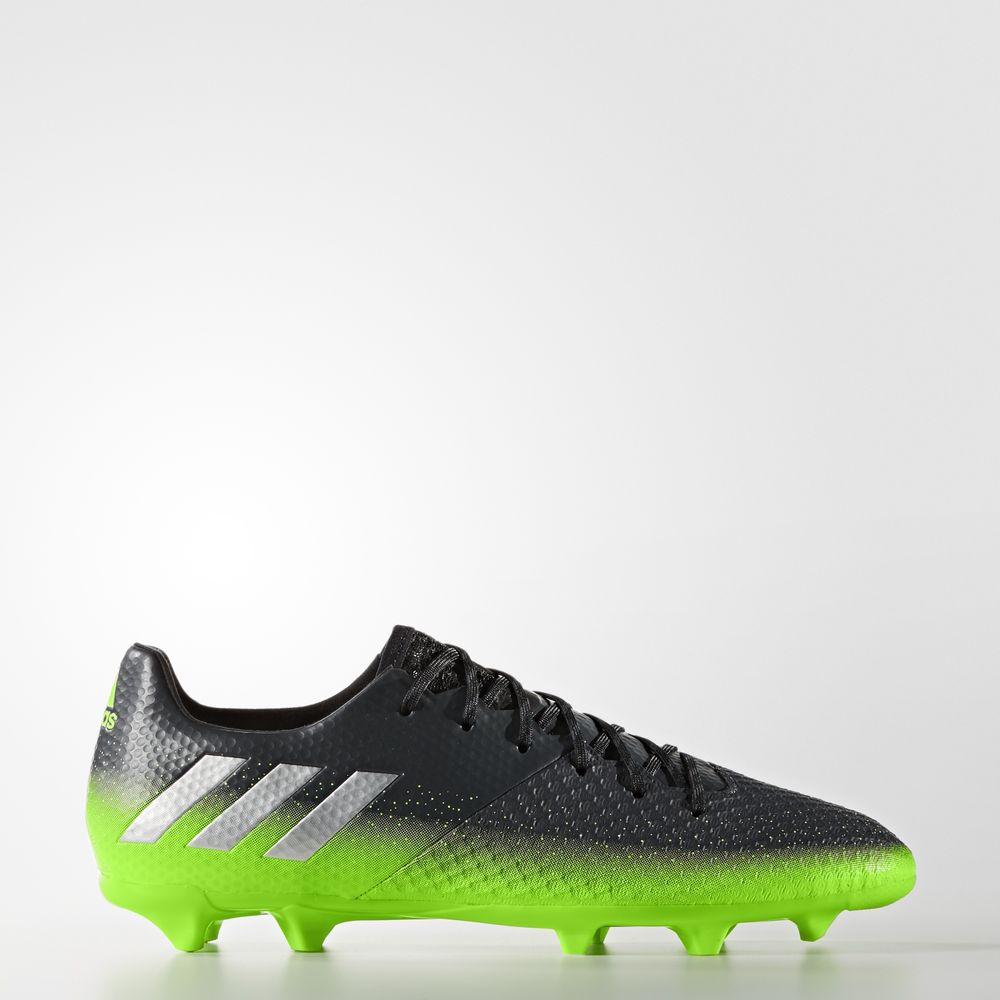 Adidas Messi 16.2 Firm Ground - ποδοσφαιρικα παπουτσια ανδρικα - Βαθυ Γκρι/Ασημι Μεταλλικός/Πρασινο,